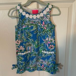 Lilly Pulitzer Blue and White Dress with Pink Accents